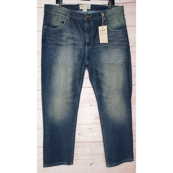 Rare Paper Denim & Cloth 38/30 Cotton/Poly Distressed Men July 2011 Jeans - Picture 1 of 11